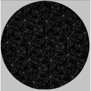 Target Brand 70" Spiderweb Round Tablecloth Black Iridescent Glitter Sparkle New